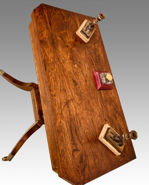 REGENCY ROSEWOOD CARD TABLE - ADDITIONAL PHOTO 1