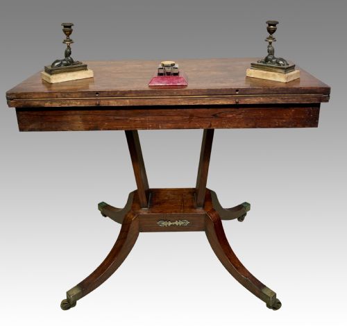 REGENCY ROSEWOOD CARD TABLE - ADDITIONAL PHOTO 3