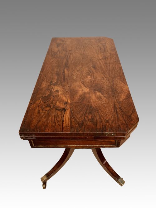 REGENCY ROSEWOOD CARD TABLE - ADDITIONAL PHOTO 4
