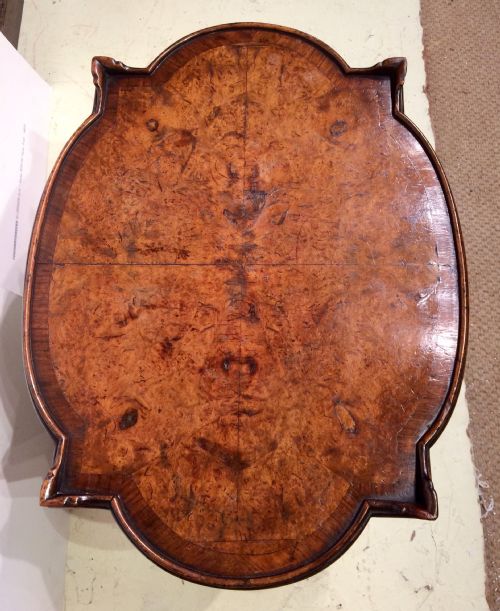 ANTIQUE BURR WALNUT OVAL COFFEE TABLE - ADDITIONAL PHOTO 6