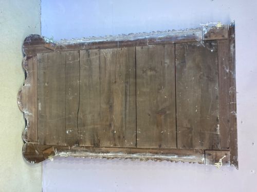 LARGE 19TH CENTURY MAHOGANY AND CARVED GILTWOOD WALL MIRROR - ADDITIONAL PHOTO 4