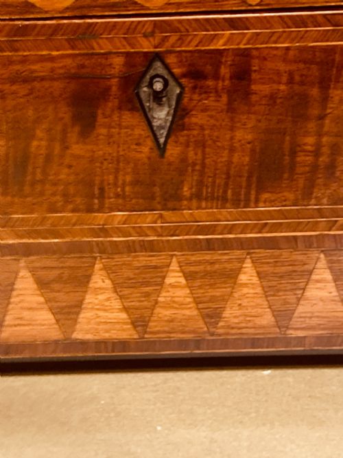 REGENCY INLAID MAHOGANY TEA CADDY - ADDITIONAL PHOTO 1