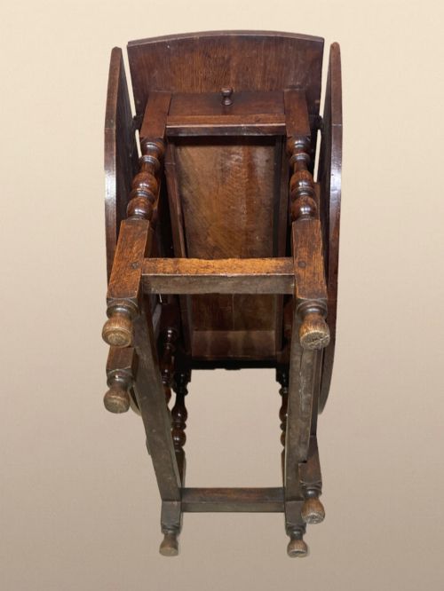 GEORGIAN OAK GATELEG TABLE - ADDITIONAL PHOTO 3
