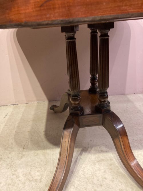 REGENCY MAHOGANY PEDESTAL CARD TABLE - ADDITIONAL PHOTO 5