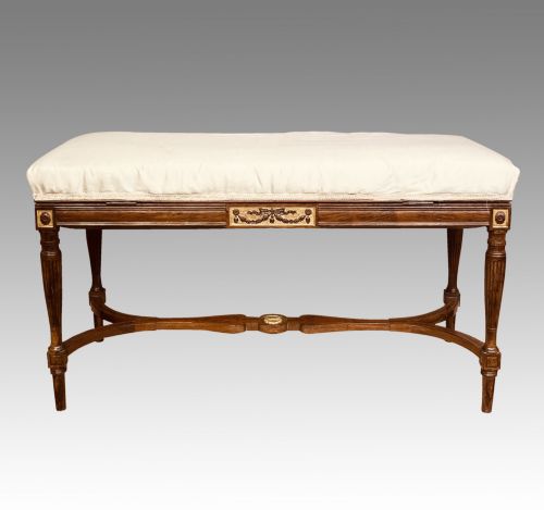 19TH CENTURY ROSEWOOD MUSIC STOOL BY CHARLES NOSOTTI - ADDITIONAL PHOTO 9