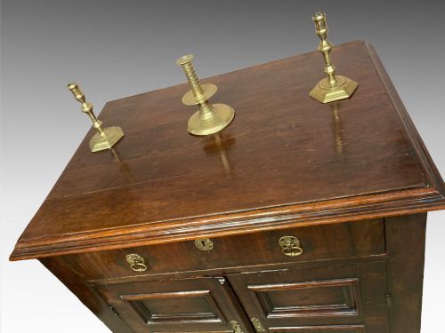 EARLY WALNUT TWO DOOR CUPBOARD - ADDITIONAL PHOTO 1
