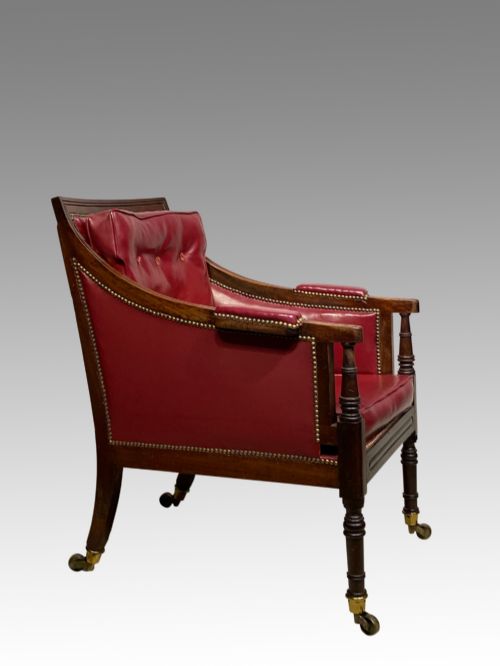 Georgian Mahogany Library Chair.