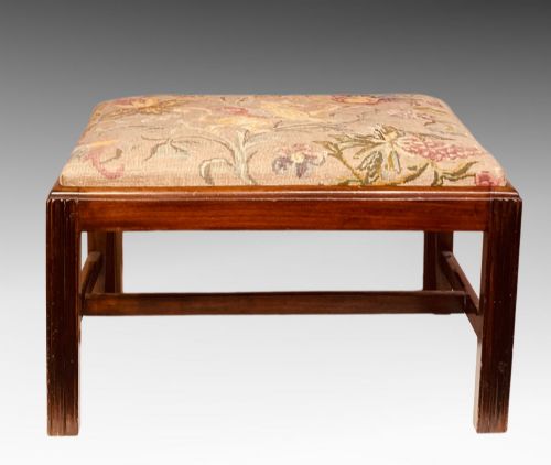 Antique Mahogany Dressing Stool.