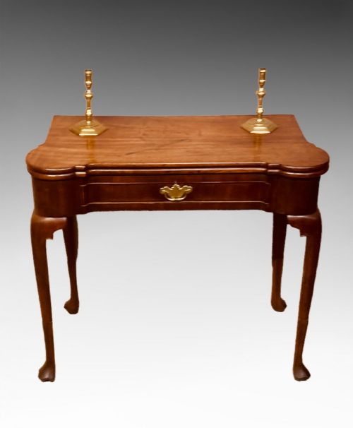 Geo II Cabriole Leg Mahogany Games Table.