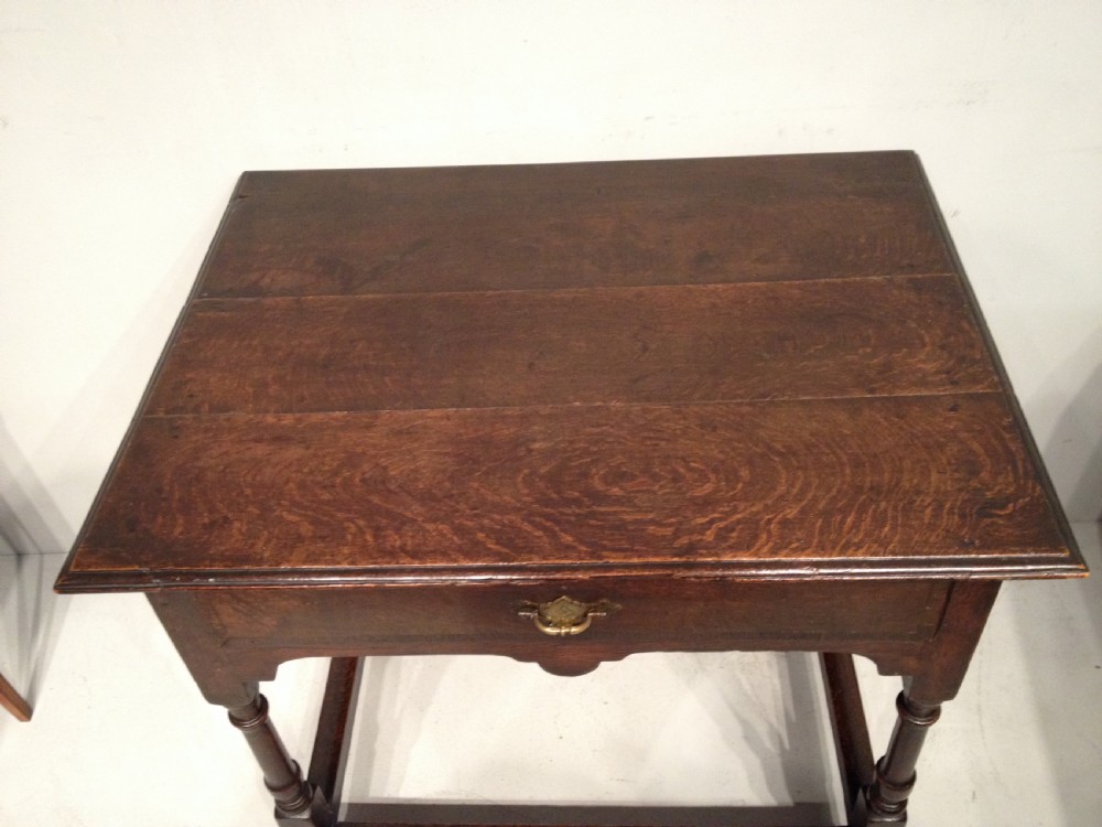Queen Anne oak side table. View II