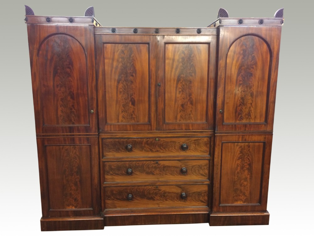 William IV mahogany wardrobe.