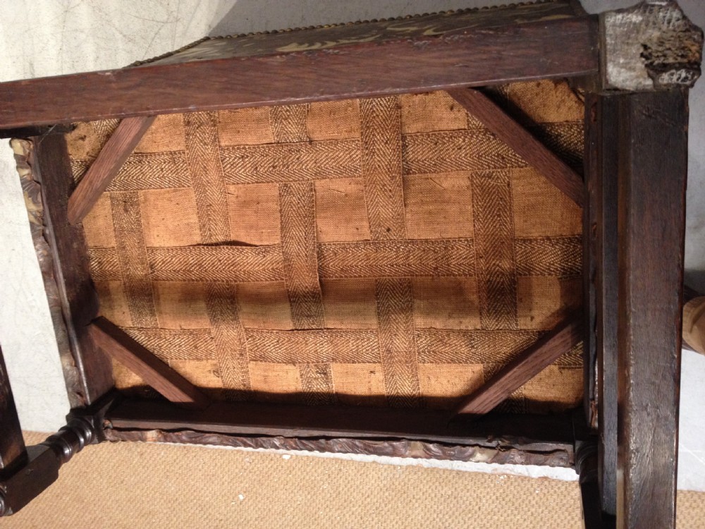 17th century oak armchair. View V