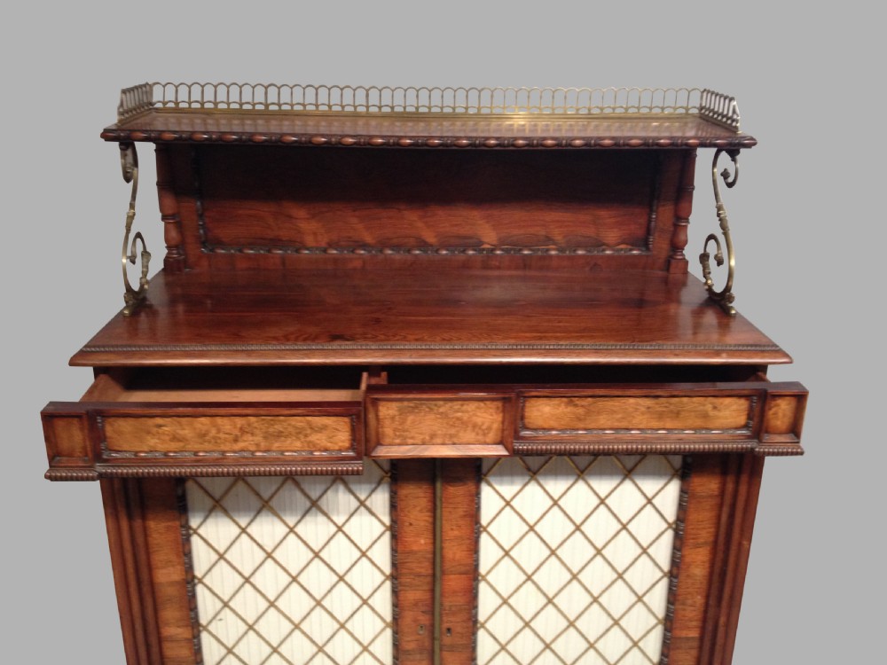 Regency rosewood chiffonier. View II