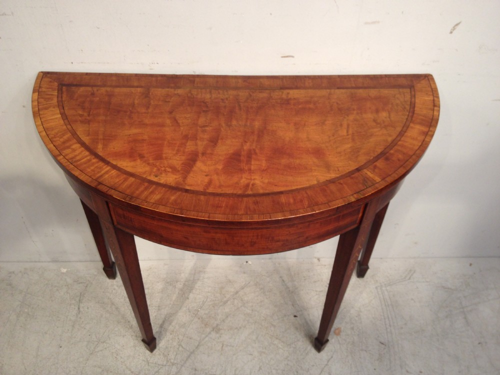 Sheraton satinwood card table. View II