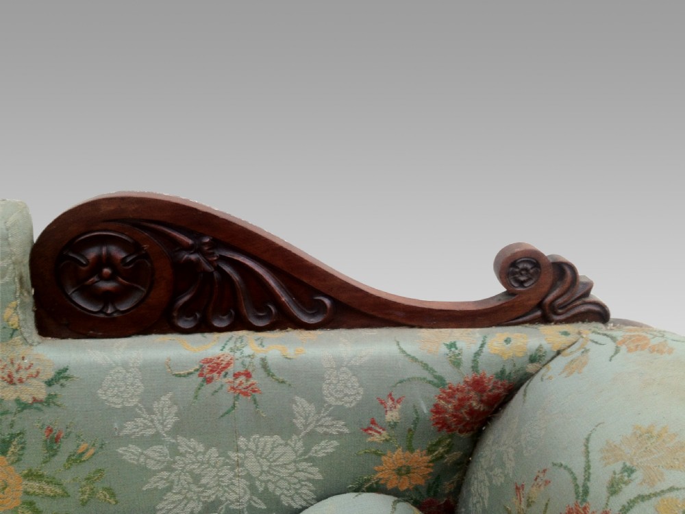 William IV Irish mahogany settee. View III