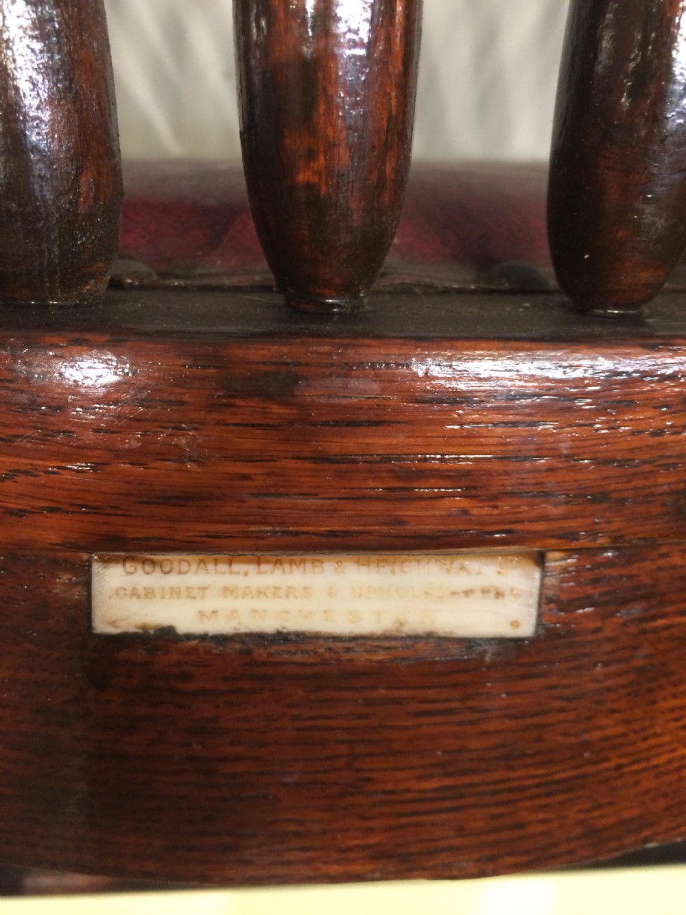 Oak desk chair by Goodall,Lamb and Heighway. View IV