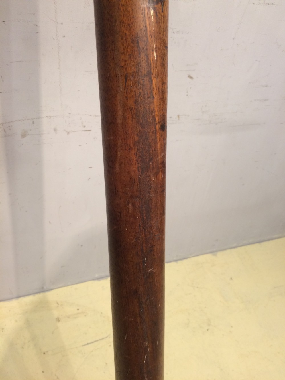 Large 19th century mahogany curtain pole. View IV