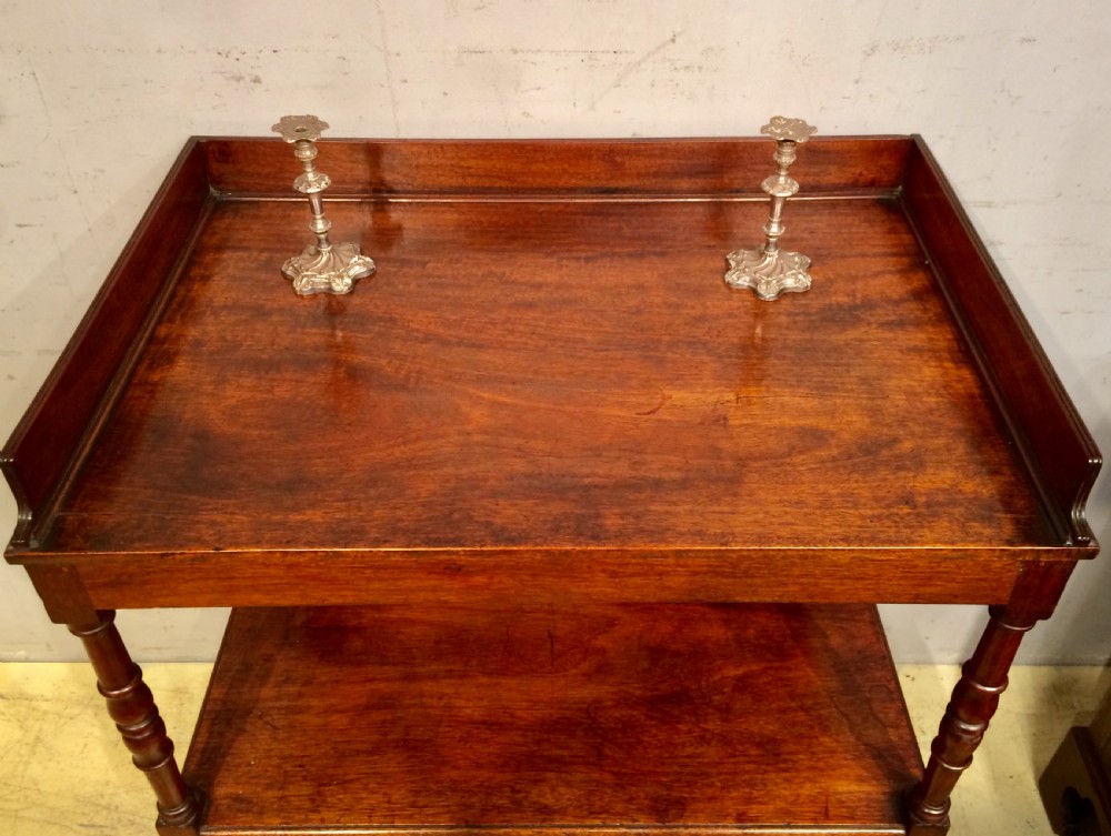 Georgian mahogany two-tier buffet. View III