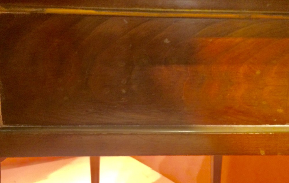 19th century French mahogany writing table. View V