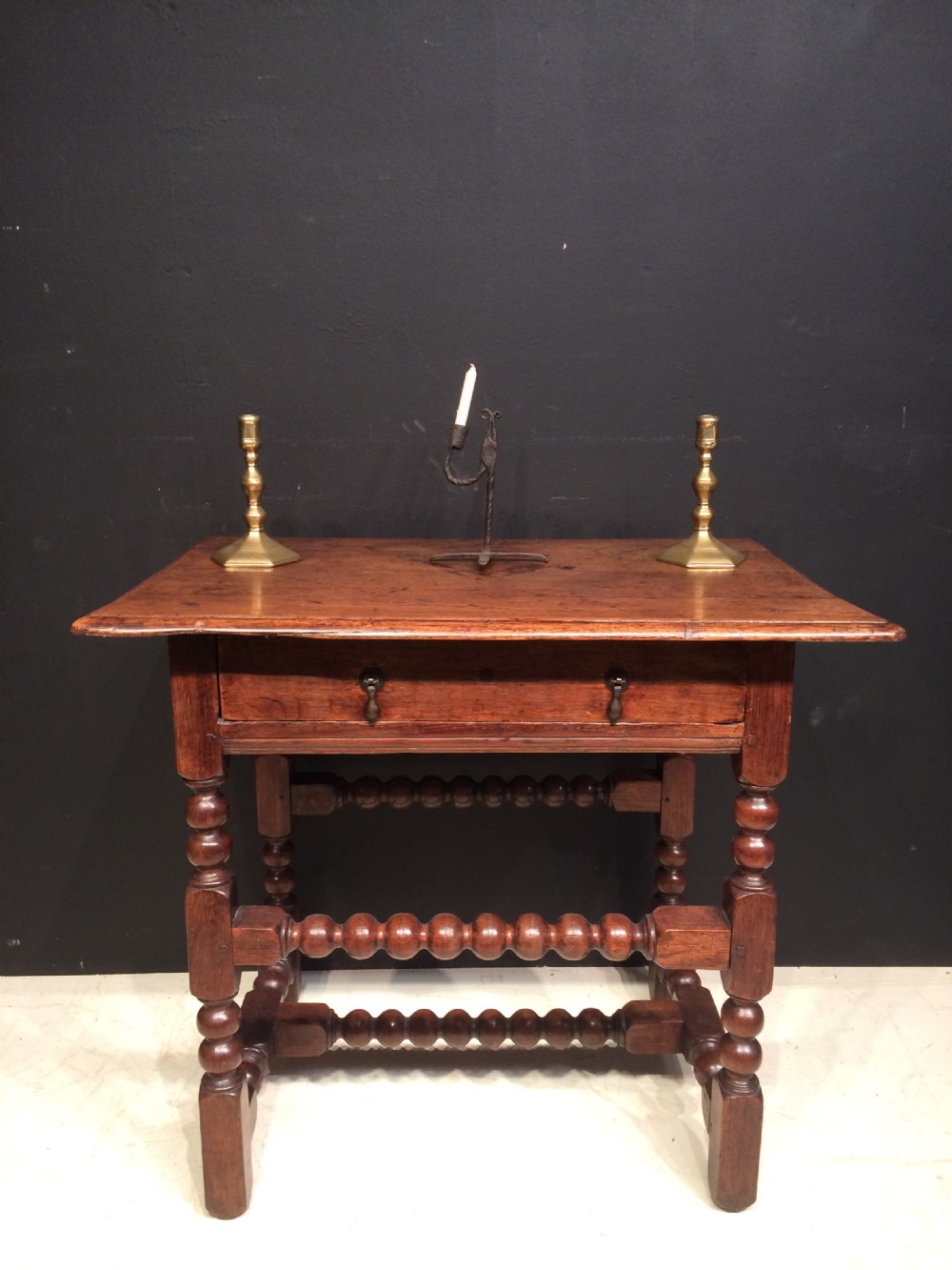 17th century oak side table.
