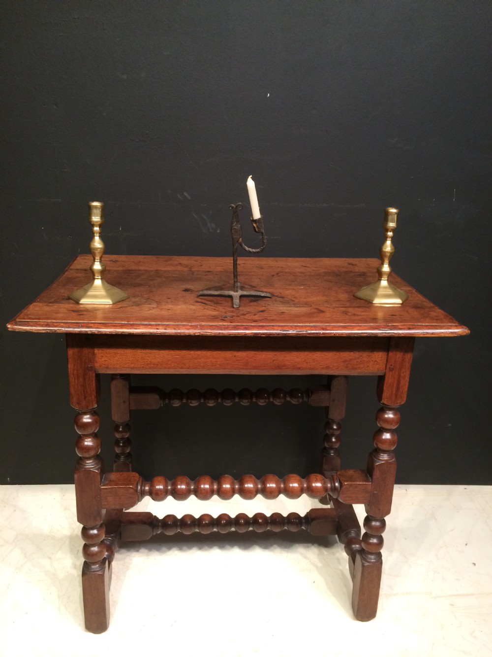 17th century oak side table. View III