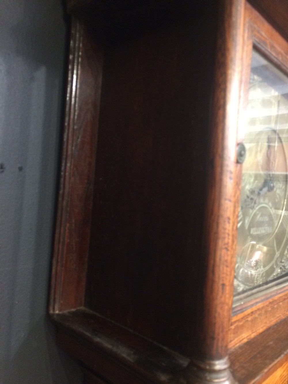 Oak longcase clock by Richard Harris of Wellington ,Shropshire. View IV