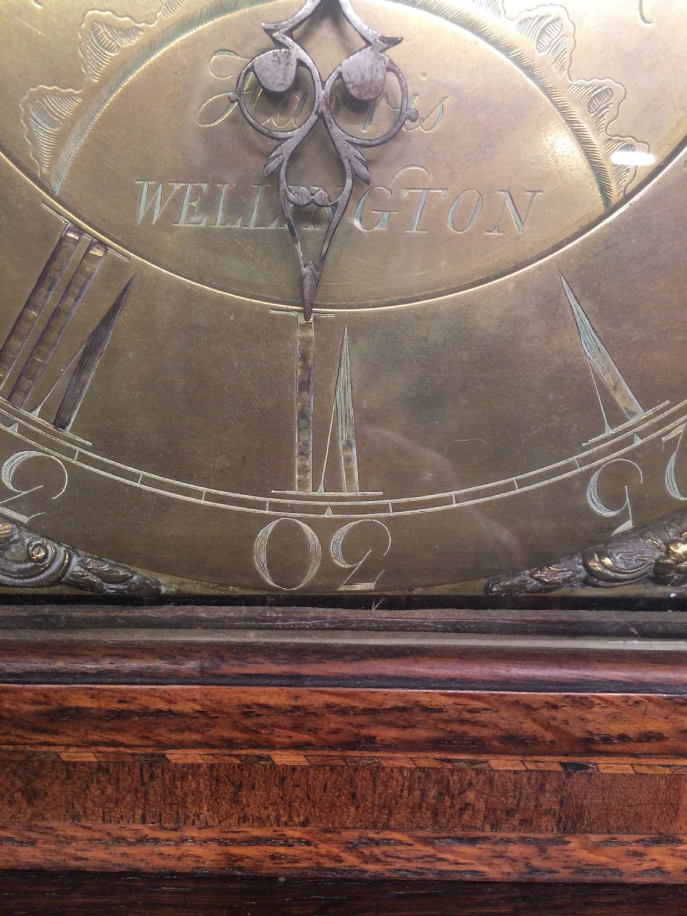 Oak longcase clock by Richard Harris of Wellington ,Shropshire. View V