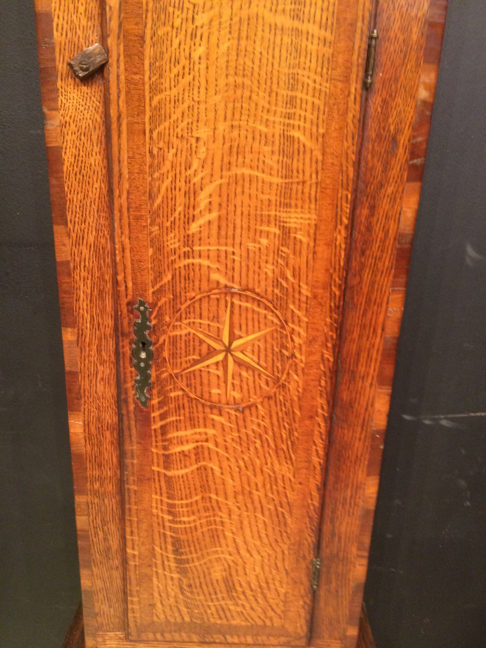 Oak longcase clock by Richard Harris of Wellington ,Shropshire. View VI