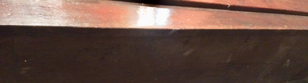 Antique Welsh cabriole leg oak dresser base. View VI