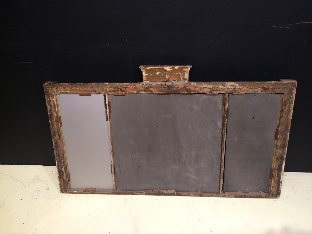 Regency black and gilt overmantel mirror. View VII
