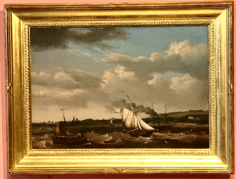 Early 19th century marine oil painting  of Hull by Thomas Binks.