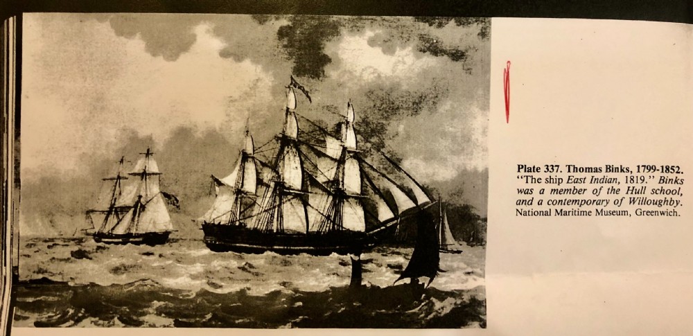 Early 19th century marine oil painting  of Hull by Thomas Binks. View VII