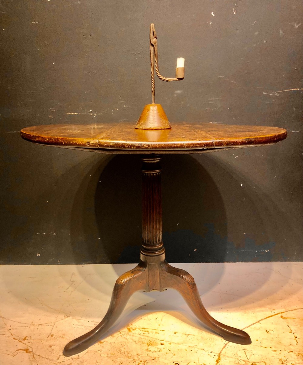 Georgian oak tripod table. View II