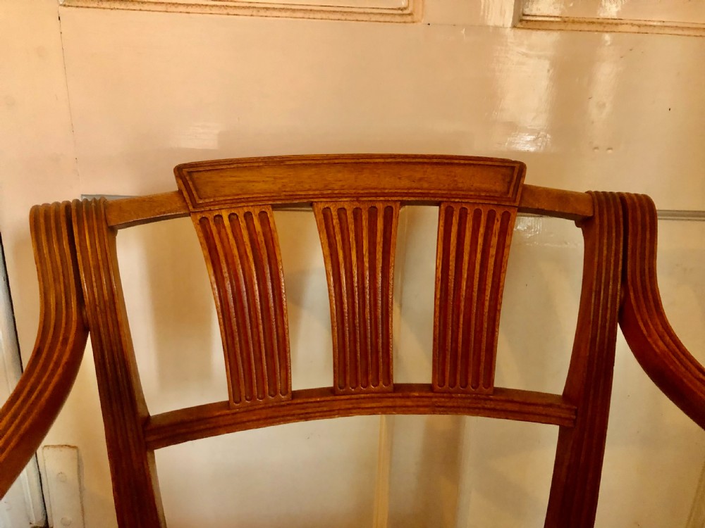 Set of six Georgian mahogany dining chairs. View V