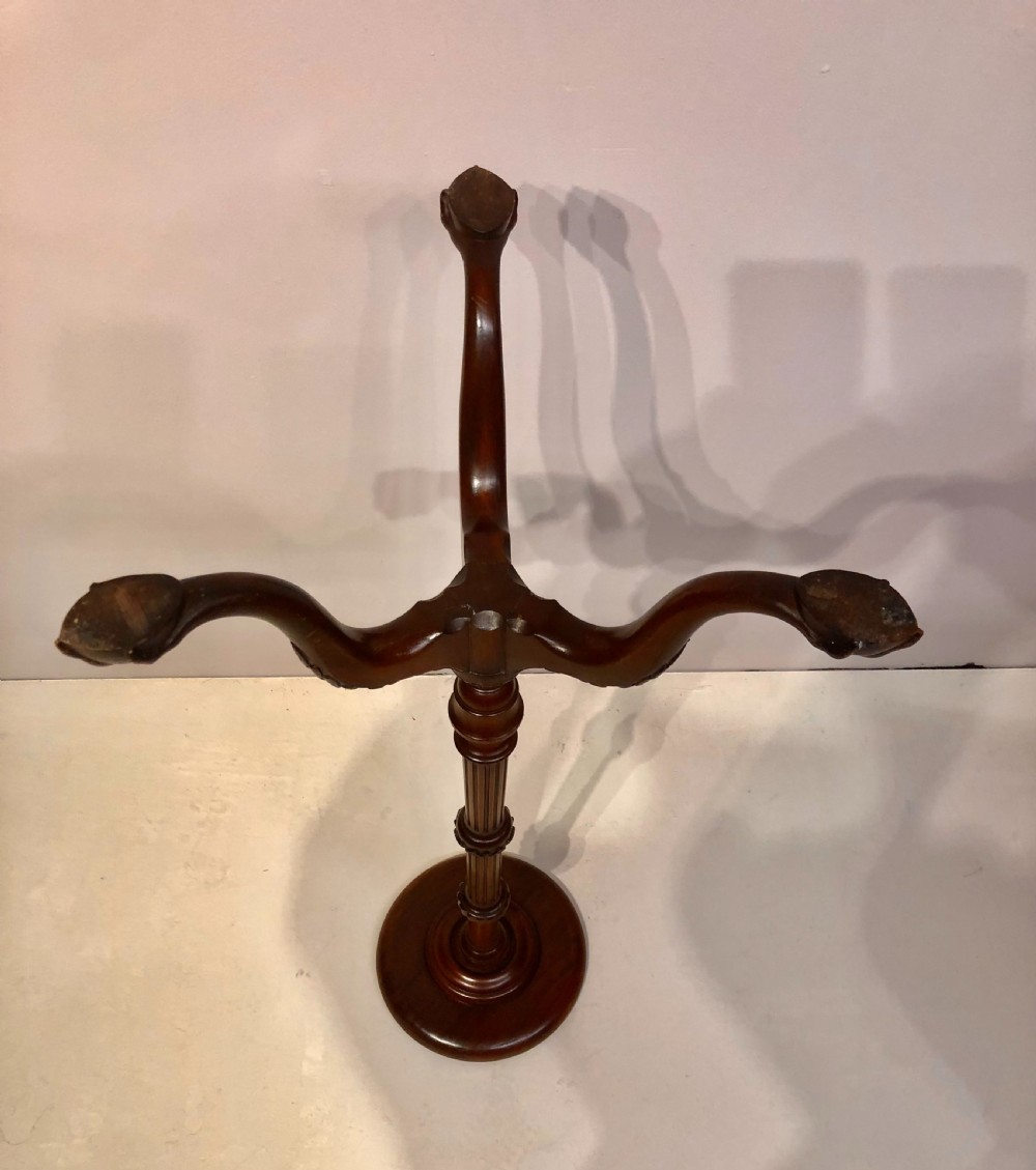 Pair of 19th century carved mahogany torcheres. View III