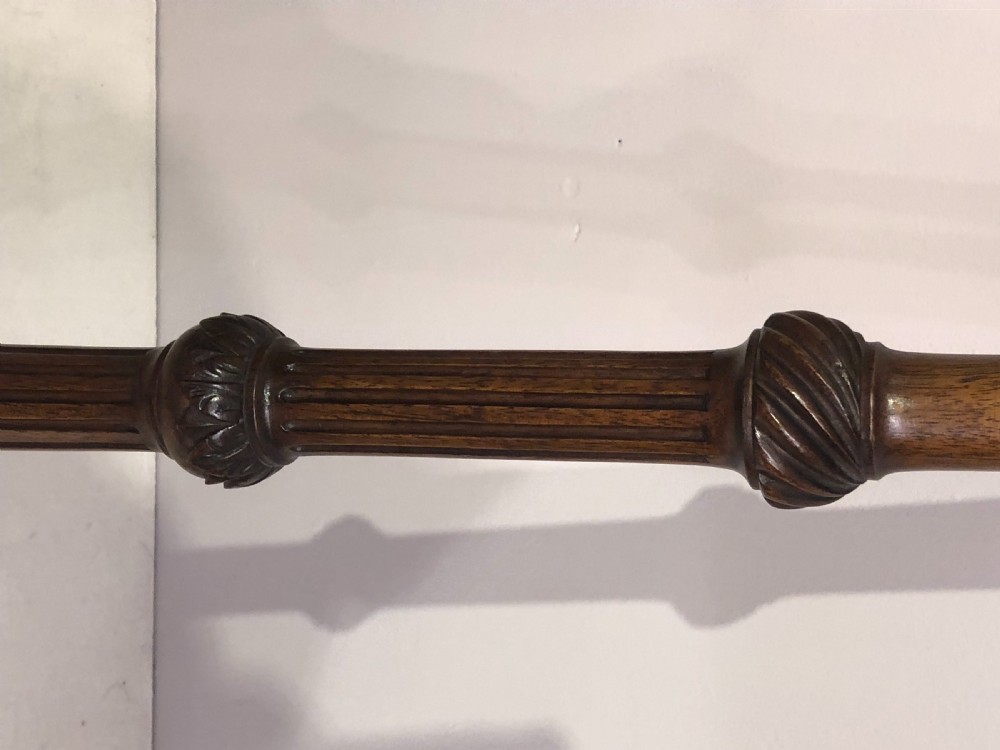 Pair of 19th century carved mahogany torcheres. View V