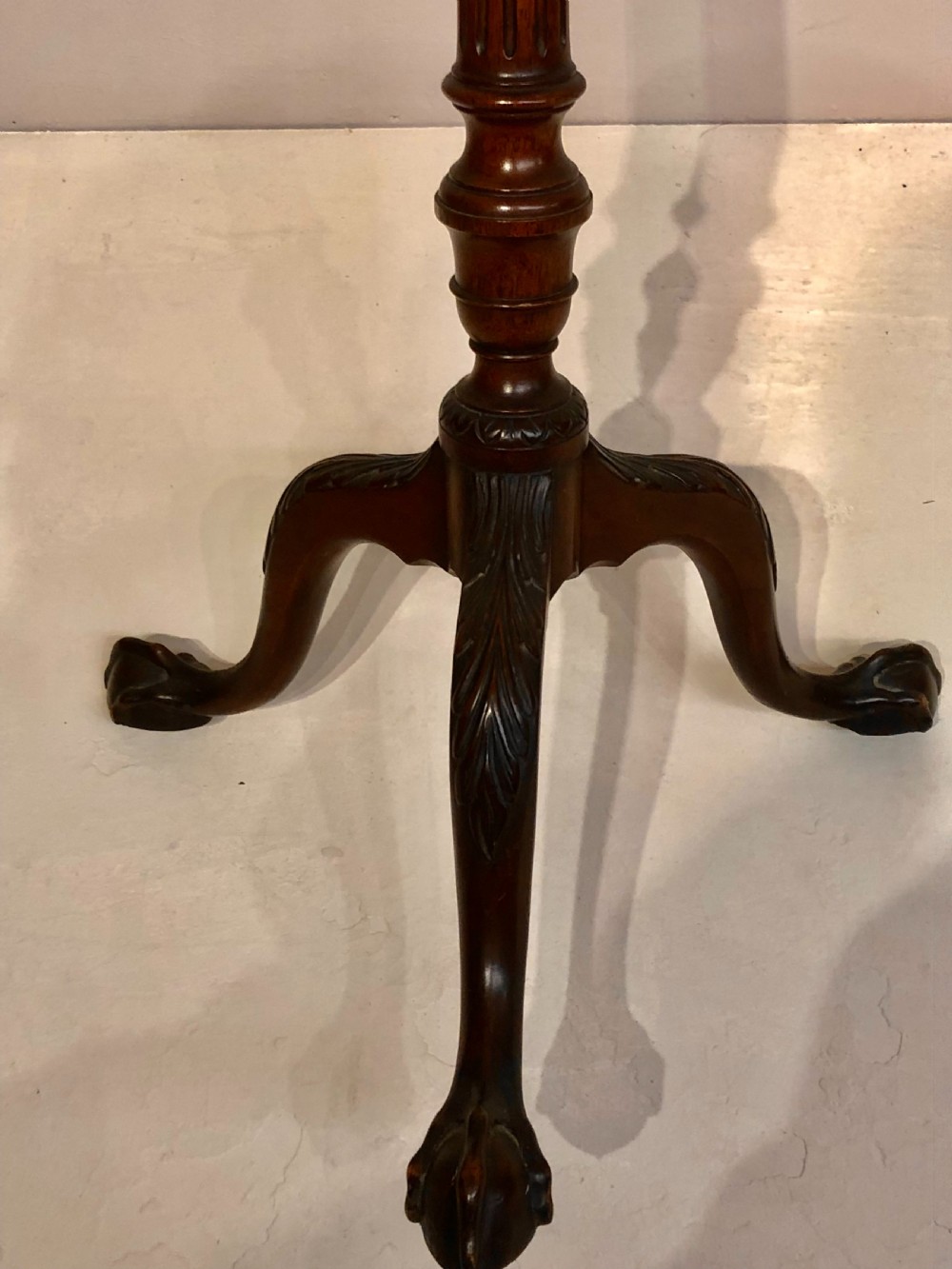 Pair of 19th century carved mahogany torcheres. View VI