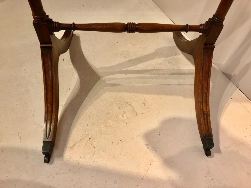 Georgian mahogany cheval mirror. View II