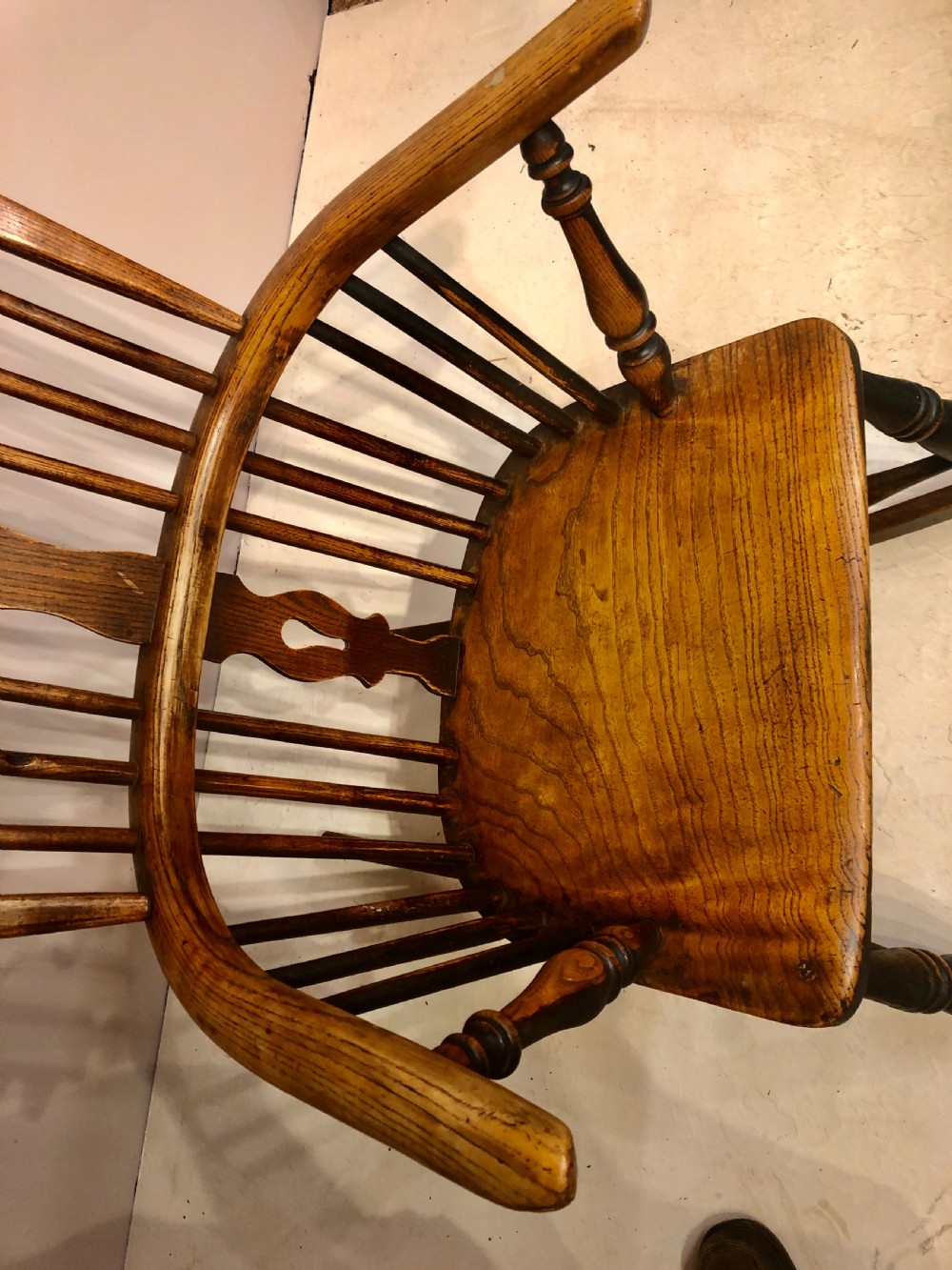 Antique ash and elm rocking chair. View II