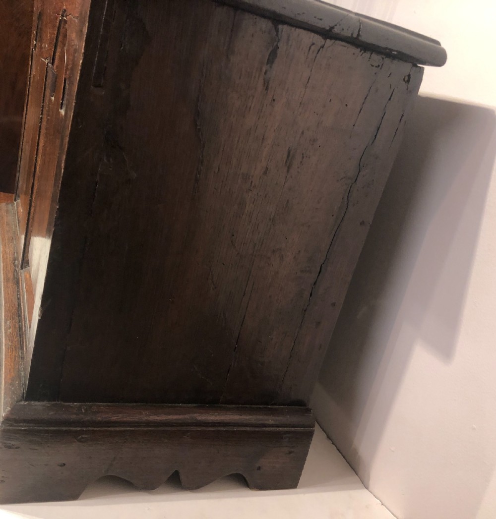 Antique Welsh oak coffer bach. View III