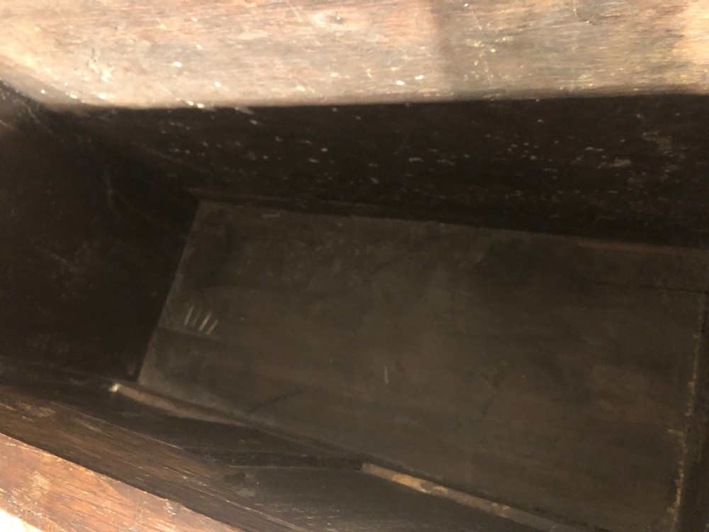 Antique Welsh oak coffer bach. View VI