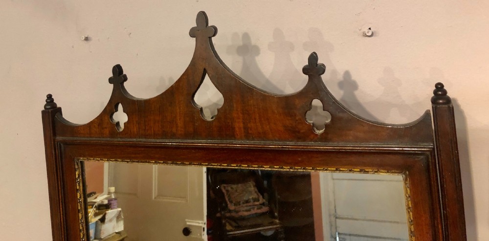 Large Georgian mahogany dressing table mirror. View VII