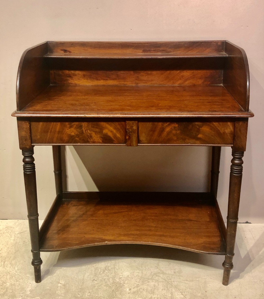 Georgian mahogany writing table. View IV