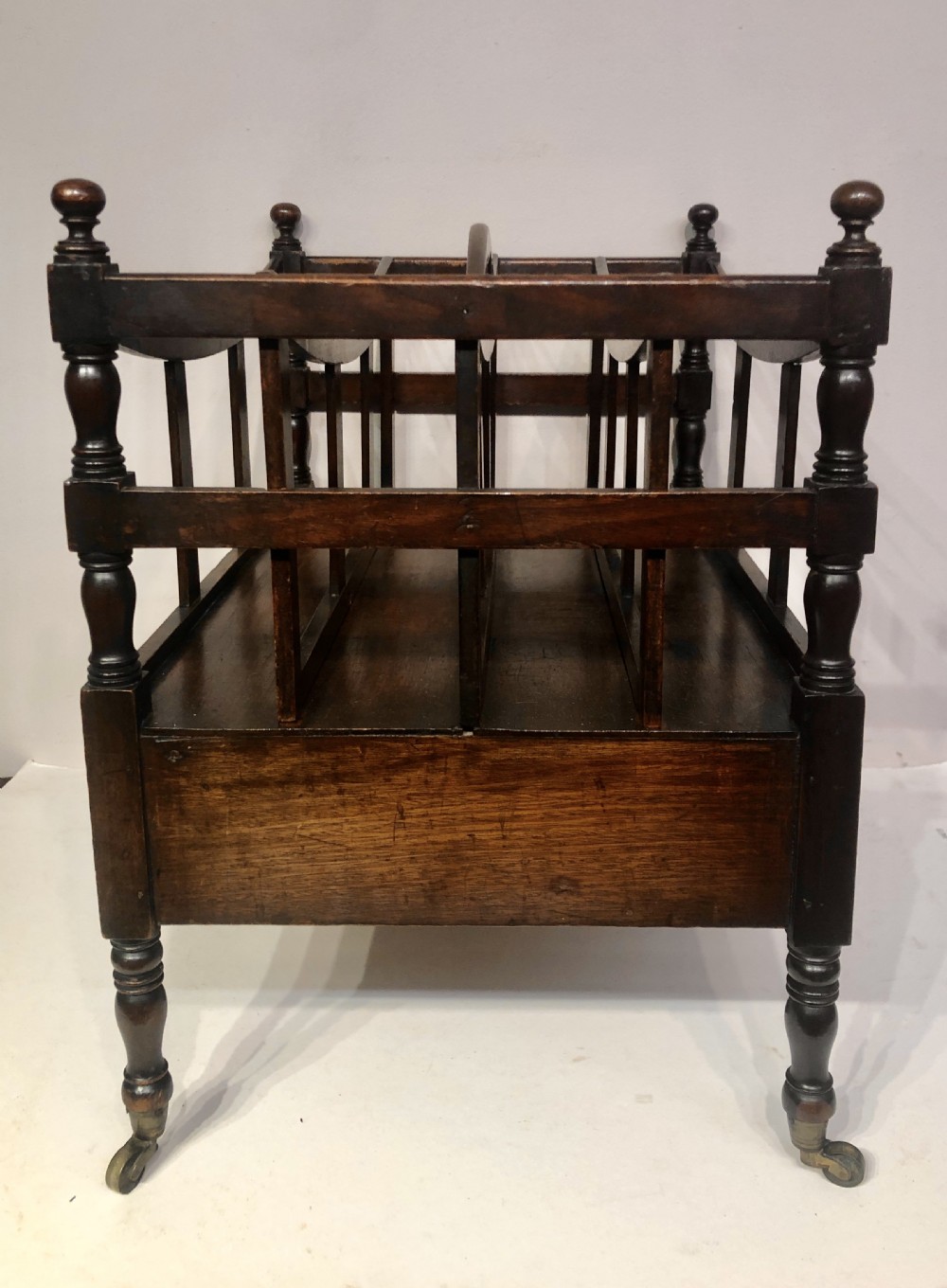 Georgian mahogany canterbury. View II