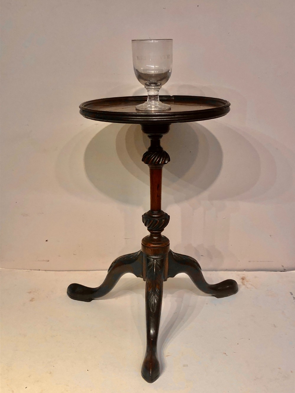 Georgian carved mahogany wine table.