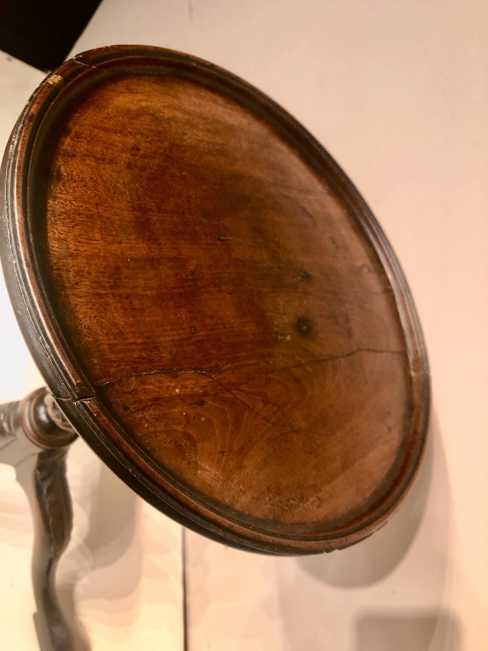 Georgian carved mahogany wine table. View IV