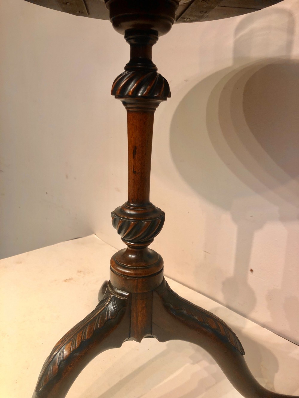 Georgian carved mahogany wine table. View V