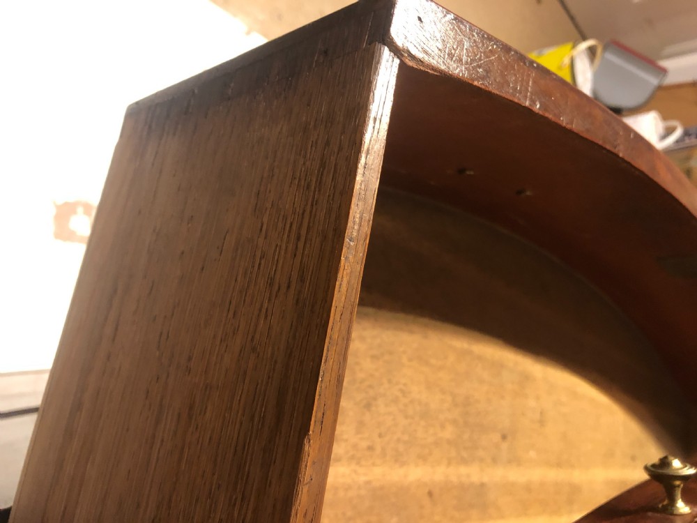 Georgian mahogany bow fronted chest of drawers. View VI