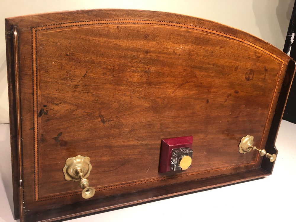 Antique mahogany bow fronted dressing/writing table. View III