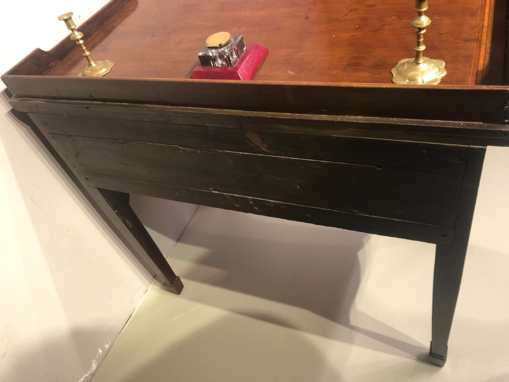 Antique mahogany bow fronted dressing/writing table. View VI